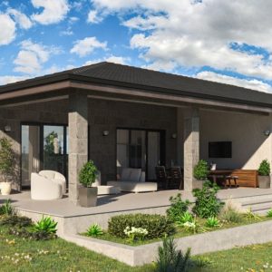 150+30 M2 Tek Kat Çelik Konut Garajli